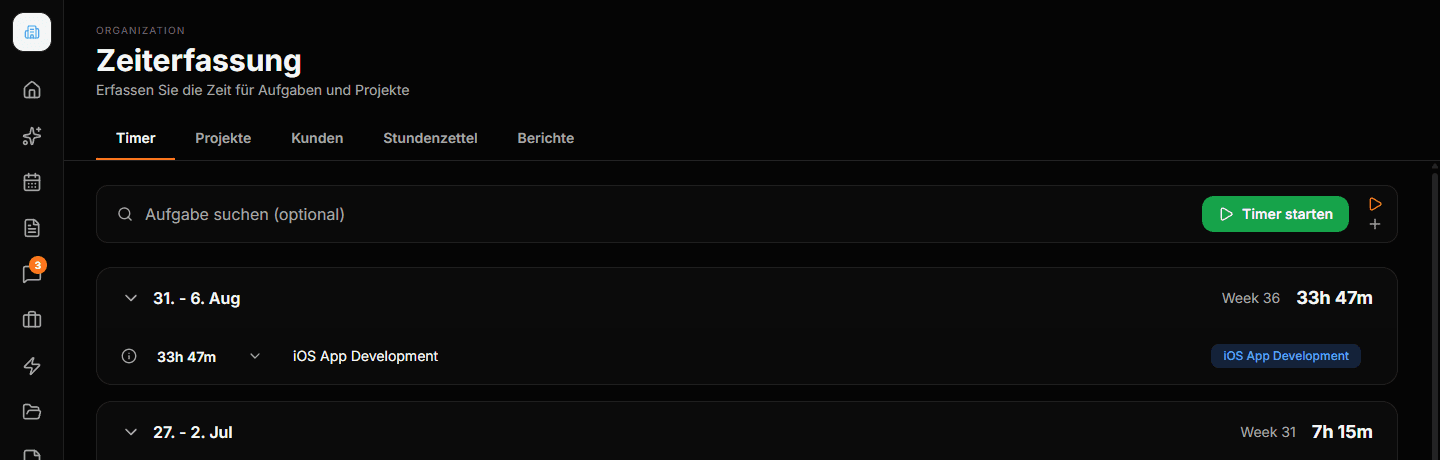 Switched to timer mode with the green Start Timer button